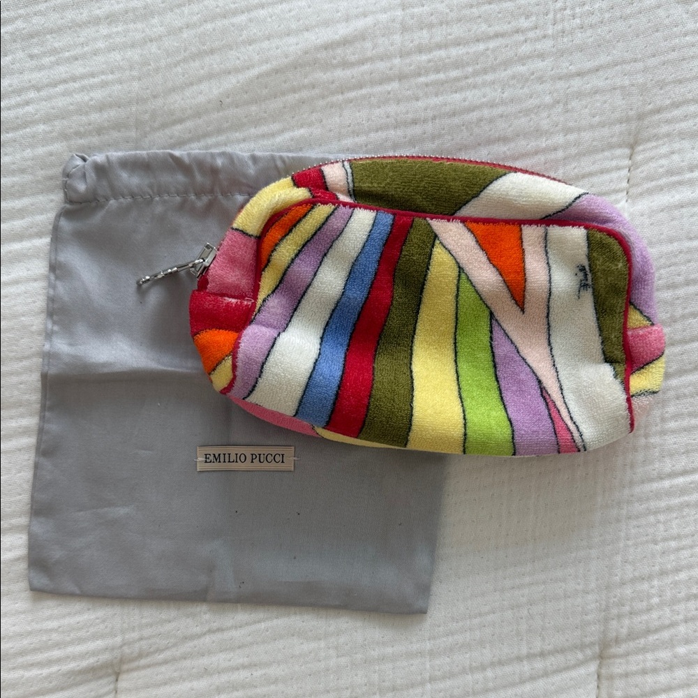 Emilio Pucci Striped Colorful Pouch